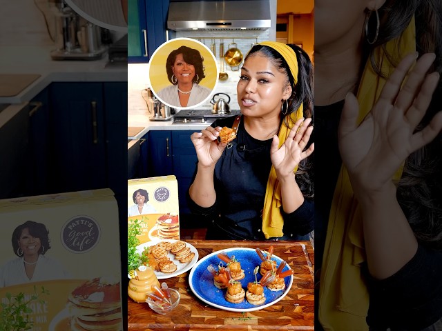 The easiest appetizer Chicken & Waffle Bites