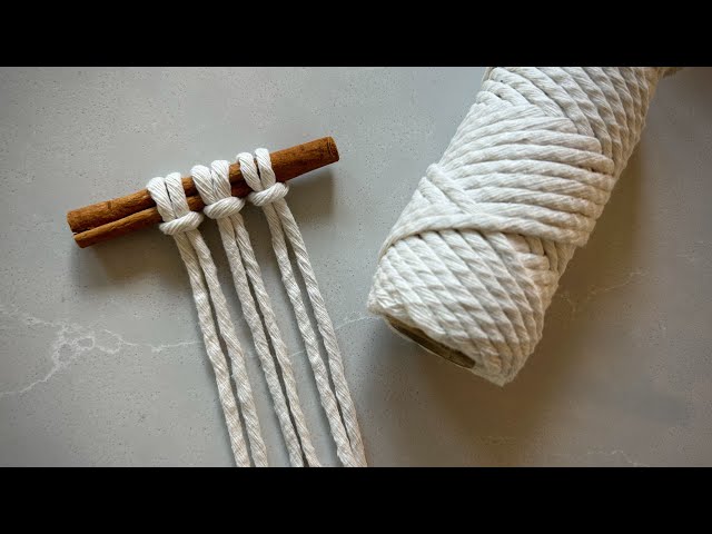 Macrame - Simple Macrame - Mini Half Moon Wall Hanging - Macrame Tutorial