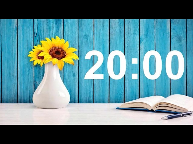 20-Minute Study Timer with Music 🎵 | End Bell