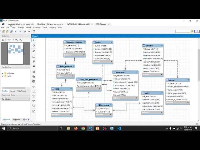 Base de Datos de una Biblioteca en MySQL | Modelo, Tablas, Relaciones y Datos de Prueba 2