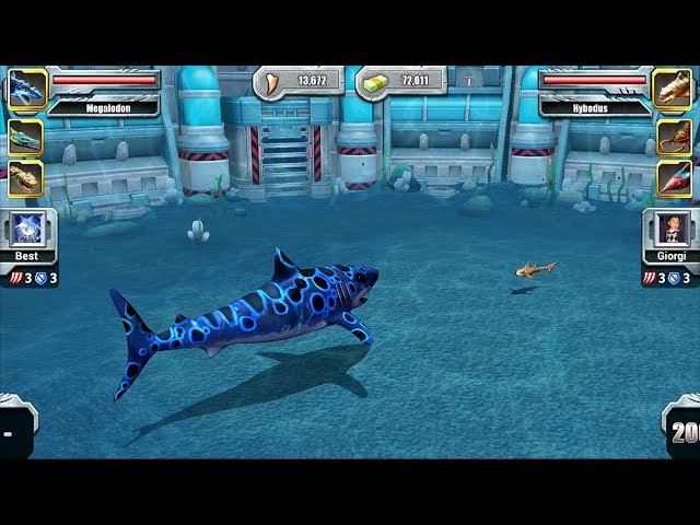 MEGALODON VS HYBODUS - Jurassic Park Builder Aquatic Tournament Android Gameplay HD