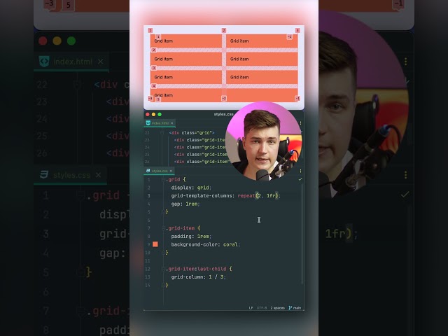 CSS Grid Element Across Columns – The grid-column Trick