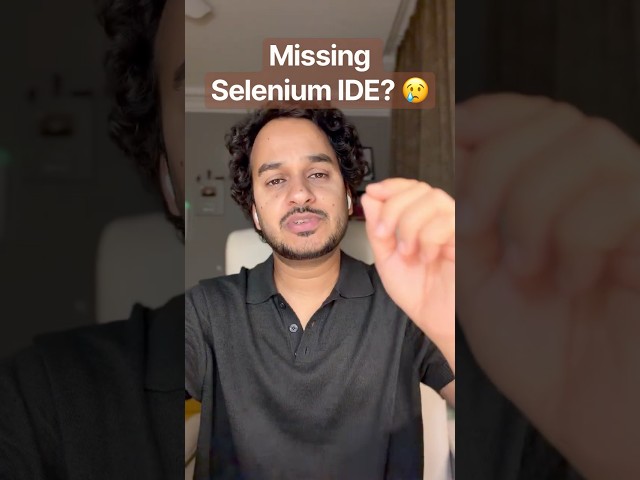 Missing Selenium IDE? 😢