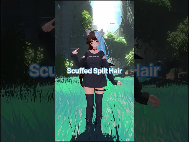 How I use blender to split the colour of my hair in #unity #vrc #vrchat