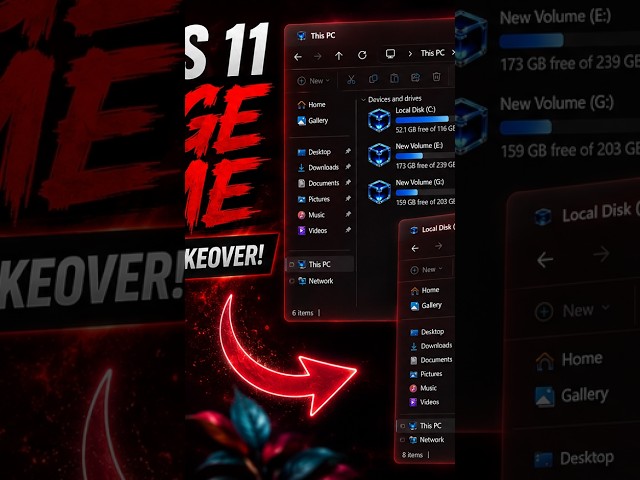 ⚡ I transformed Windows 11 into an epic Revenge-themed desktop! 😈