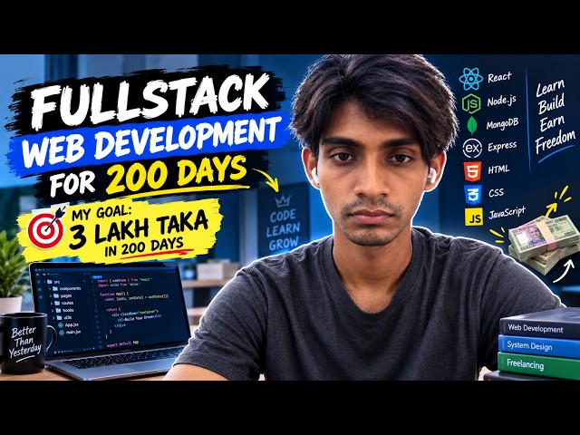 Learning fullStack Web development for 200 days, My goal is to make 3 lack taka in 200days . Day-6