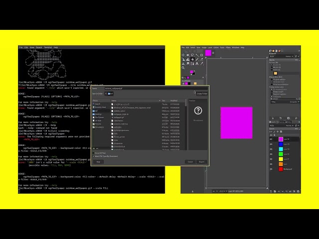 my animated wallpaper is 1 pixel wide (gnu linux)