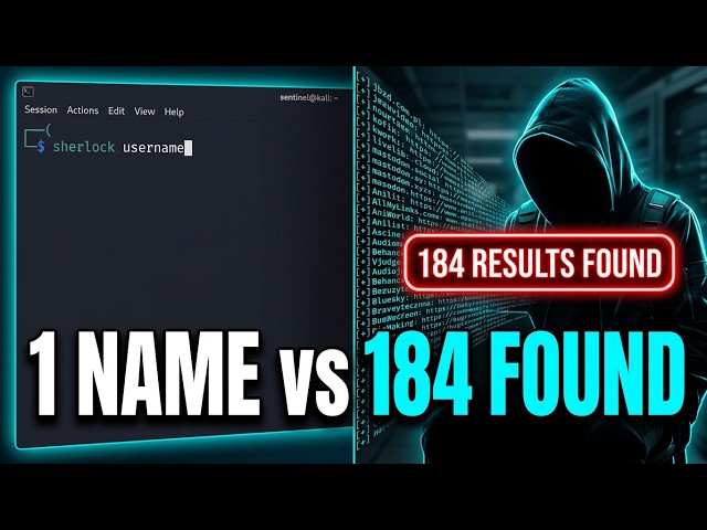 I typed one username — 184 accounts appeared | osint tutorial