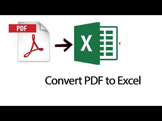 How to PDF To  Excel Convert