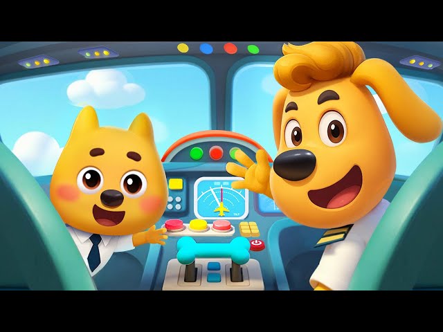 Dodo's Airplane Flying Adventure | Jobs Pretend Play | Sheriff Labrador | Kids Cartoon | BabyBus