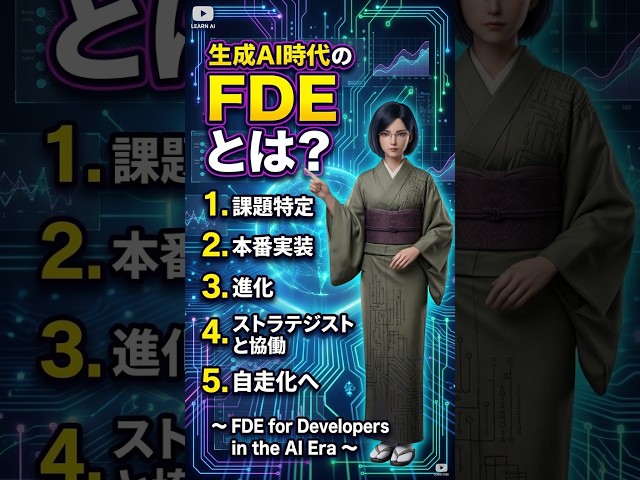 【AIで学ぼう #0674】FDEになろう（全3回）第2講：【現場実務プロトコル】課題発見からプロダクト還元へ至る5大フェーズと落とし穴
