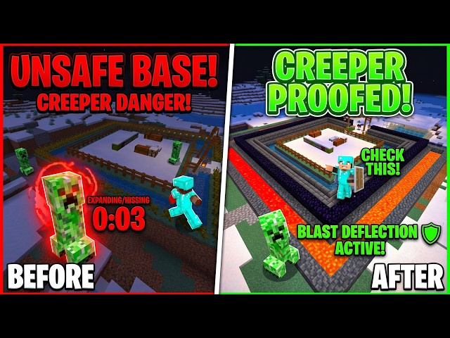I Made My Minecraft Base 100% Creeper Proof 💥 Then Tested It!