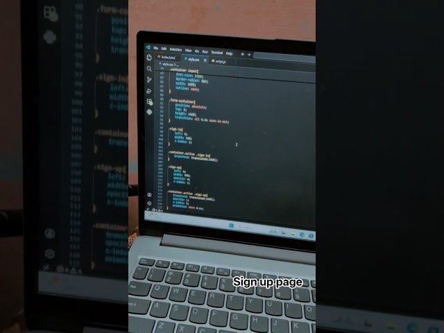 Sign up page Using HTML + CSS+ Java Script #coding #howtomaketoolwebsite #programming #btechstudent