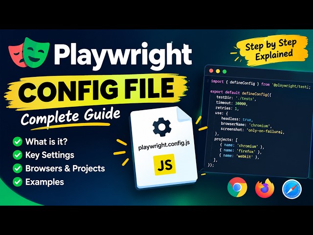 Day 30 Playwright + JS | Playwright | Playwright Config File