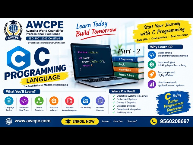 C Programming Tutorial for Beginners [ Part-2 ] Introduction to C Programming