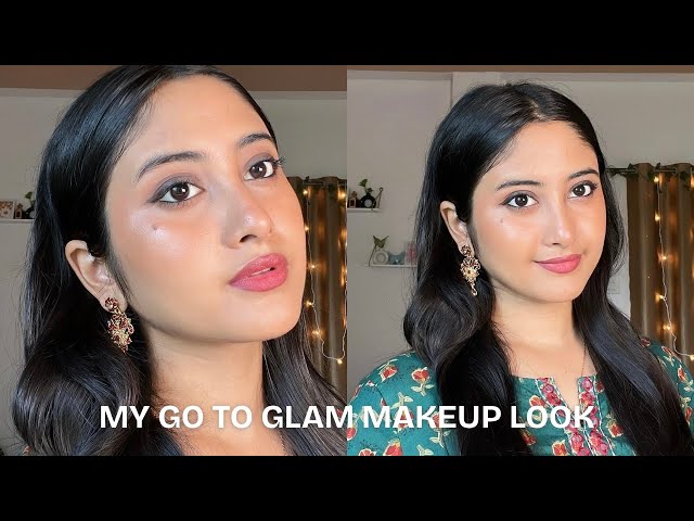 My Go-To Glam Makeup Look✨ | step by step tutorial, products under budget ❤️￼