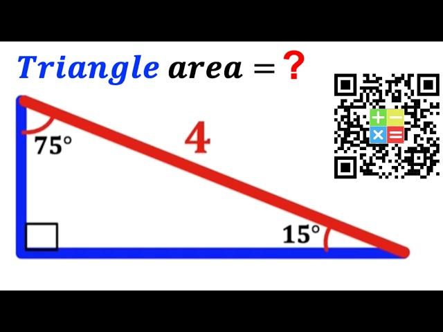 Can you find the Triangle area? | (Special Triangle) | #math #maths | #geometry
