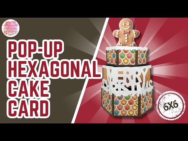 Super Cute!! | 6x6 Pop Up Hexagonal Tiered Cake Card