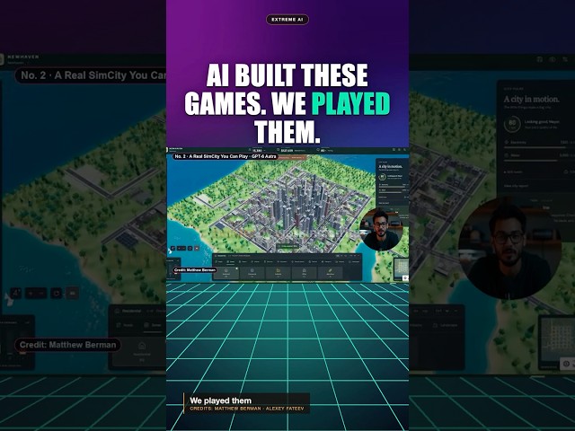 GPT-6 Astra Built a SimCity We Actually Played #Shorts