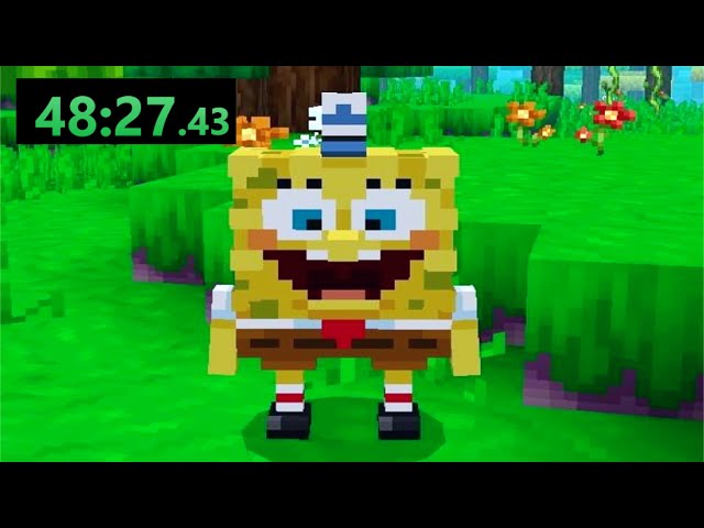 Speedrunning the SpongeBob Minecraft world is not easy.
