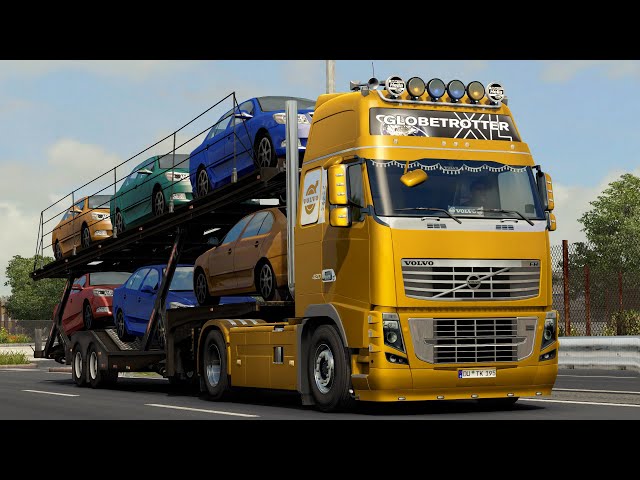 Transporting Cars | VOLVO FH Classic | Euro Truck Simulator 2 Gameplay
