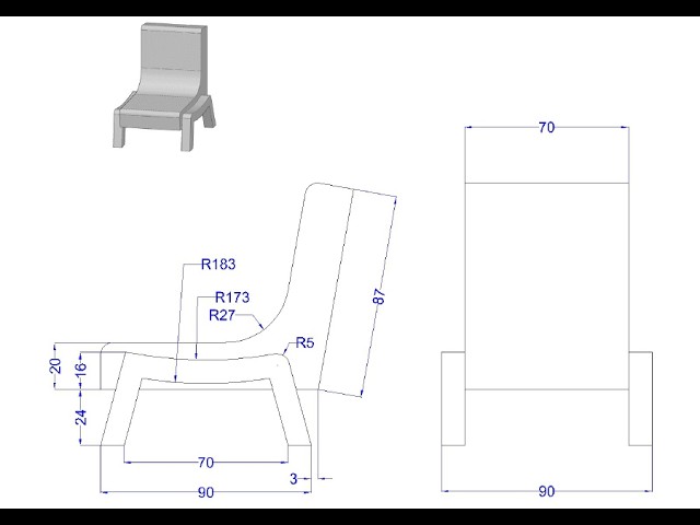 AutoCAD 3D Practice Tutorial | Step-by-Step Design for Beginners - 68 | Easy Method | Chair | 3d