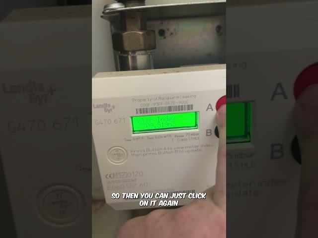 Landis GYR+ G470 how to get a gas meter reading