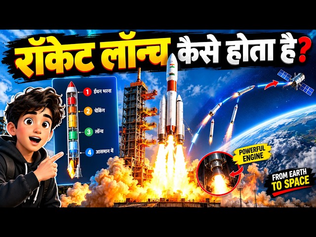 रॉकेट लॉन्च कैसे होता है? 🚀 | धरती से अंतरिक्ष तक जाने का पूरा रहस्य | Rocket Launch Explained ?