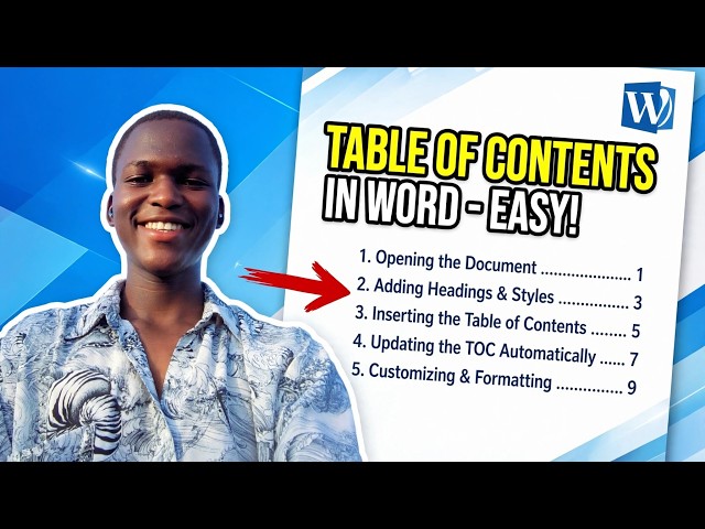 How to Create a Table of Contents in Microsoft Word | Easy Step-by-Step Tutorial