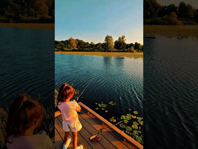 Первая рыбалка в жизни 😍🥰😘