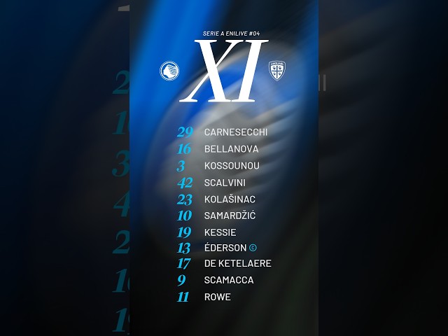 Atalanta vs. Cagliari | Our Starting XI | Matchday 4 Serie A Enilive 2026/27