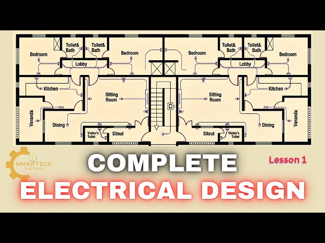 AutoCAD Tutorial: Complete Electrical Design of a 2-Bedroom Apartment