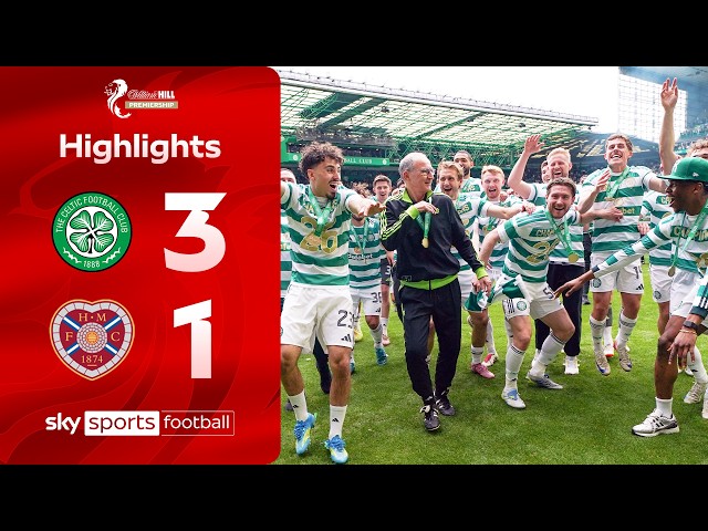 Celtic crowned CHAMPIONS after dramatic finish! 🤯 | Celtic 3-1 Hearts | SPFL highlights