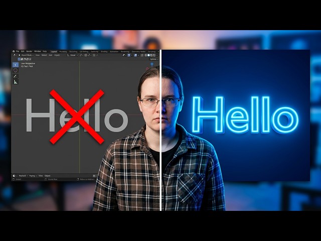 Make your 3D text like this. Blender Tutorial (#18)(S5) #cgi #3dart #blender3d