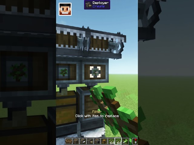 Perfect Create Mod Tree Farm #minecraft #createmod #treefarm #shorts  #minecrafttutorial