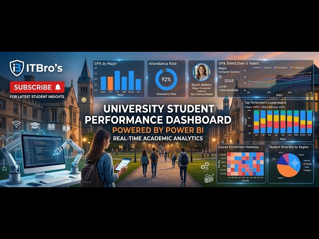 Build a Power Bi University Student Performance Dashboard (Start to Finish) | Data Analysis Tutorial