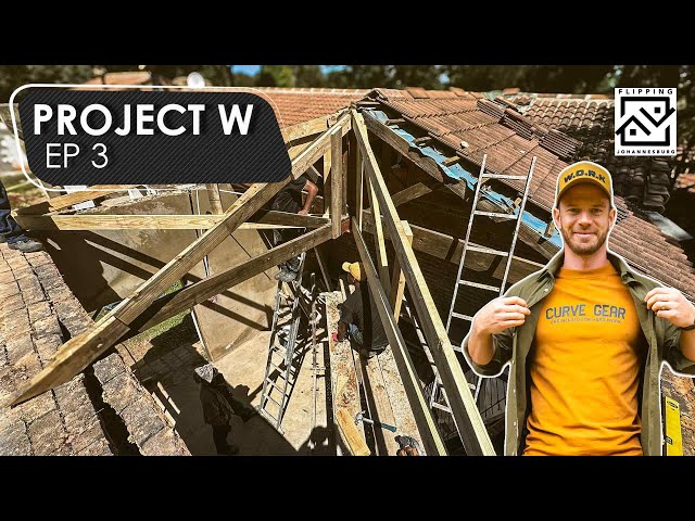 Flipping a Tuscan Disaster – We Re-Built the Roof! (Project W - Ep 3)
