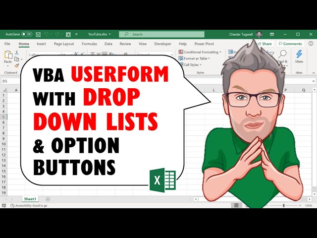 Create a VBA Userform with Drop Down Lists & Option Buttons