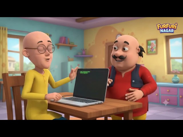 Python programming language taught by patlu cartoon video #cartoon #funstories #study #new 