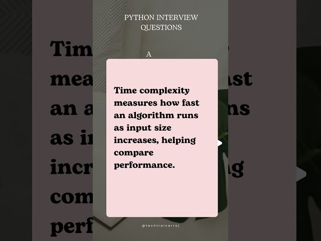 Python Interview Questions and Answers #PythonInterviewQuestions #LearnPython #TechInterviews