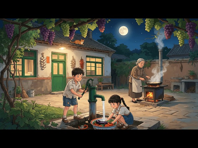 Go Back to Childhood - The Peaceful Countryside Life w Grandparents in Memories | Ghibli-Style Video
