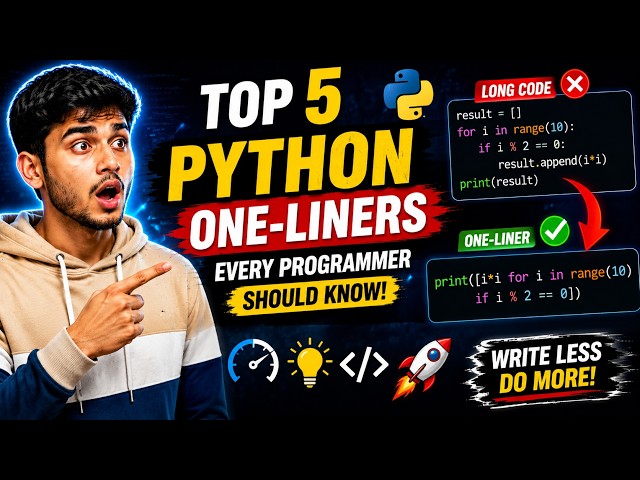 Top 5 Python One-Liners Every Programmer Should Know | Python Tutorial for Beginners