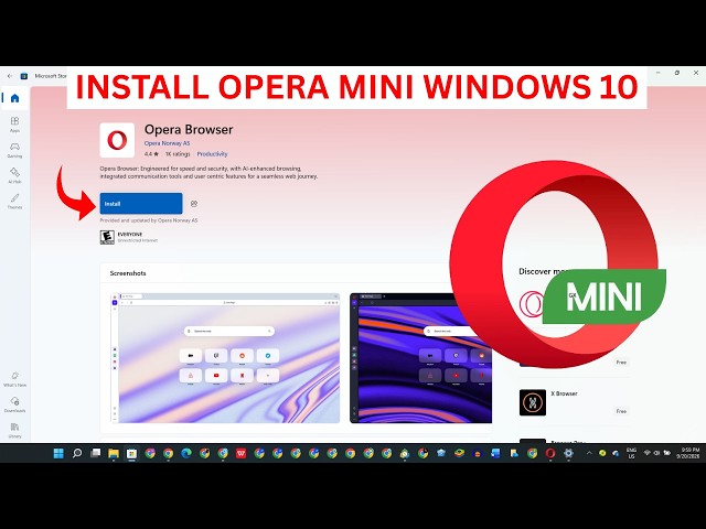 How To Install Opera Mini in Windows 10