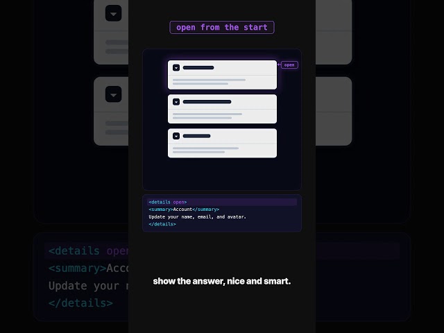 HTML accordions without JavaScript? details & summary tags got you. #css #coding #frontend
