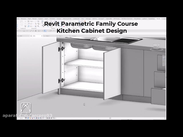 Revit Kitchen Cabinet Design – Full Parametric Family Course (75% OFF for Limited Time)