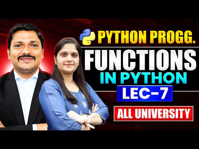 Python Functions Explained 🔥 | Python Lecture 7 | First Year Engineering | Easy & Clear | Dinesh Sir