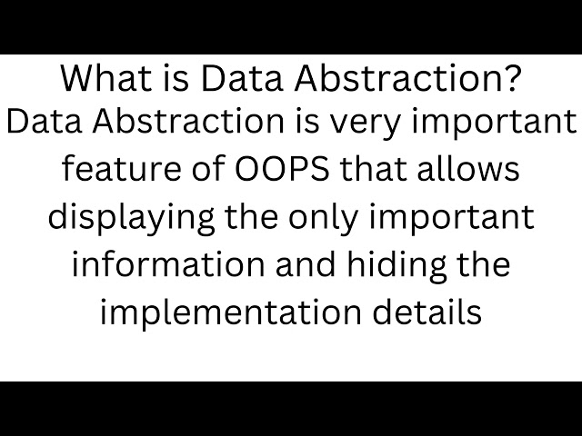 Data Abstraction