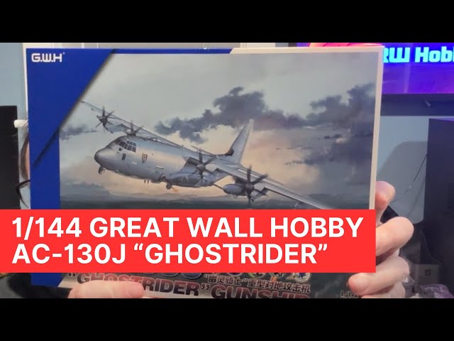 GWH 1/144 AC-130J Gunship "Ghostrider" model kit L1012: A look inside the box
