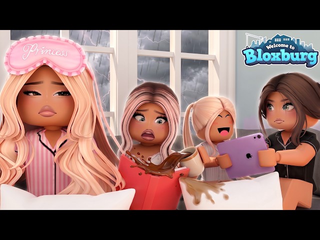 FAMILY FALL RAINY DAY ROUTINE! *SIBLING DRAMA* Roblox Bloxburg Family Voiced RP Roleplay