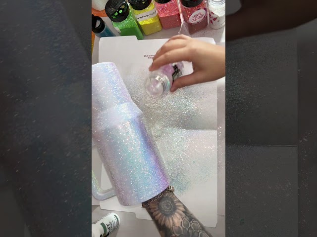 Opal glitter tumbler #diycraft #glittertumblers
